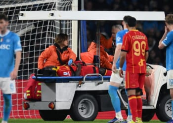 Terrifying scenes as Lecce star Lameck Banda collapses on the pitch during Serie A clash with Napoli