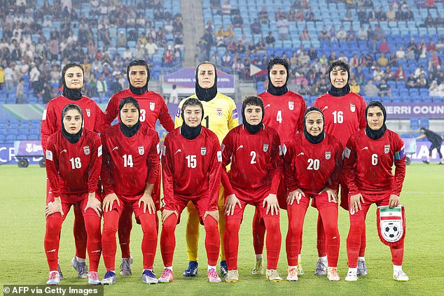 The Iranian women's football team faced fury from their regime at home after refusing to sing the national anthem before an Asian Cup clash on the Gold Coast