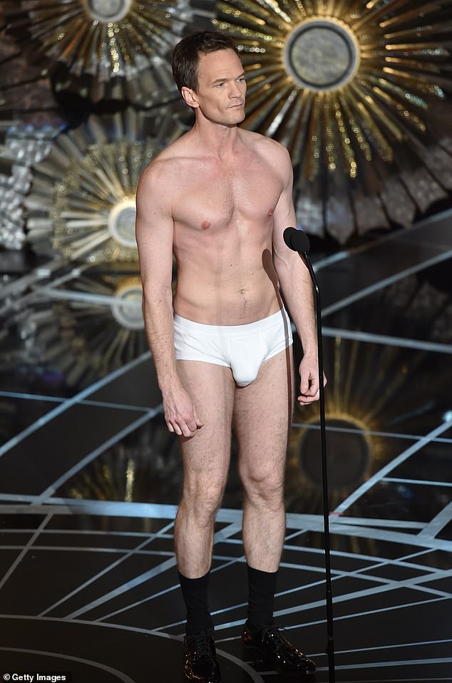 When he hosted the Oscars in 2015 Neil Patrick Harris performed a gag where he was nude except for his small white underwear, but audiences felt it was just an opportunity to show fans how fit his body was