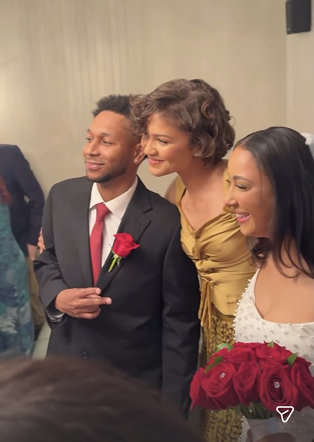 The 29-year-old actress served as a bride and groom's official witness as they tied the knot at a one-day-only A24 wedding chapel in promotion of the new film The Drama