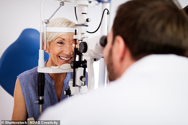 New research suggests that eye tests could spot signs of Alzheimer's disease years before symptoms first appear (Stock image)