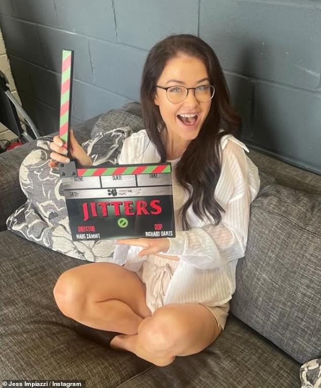 Alongside preparing for motherhood, Jess is also focusing on her latest acting project. The actress stars in Jitters, a new horror film written by George Willcox and Marc Zammit