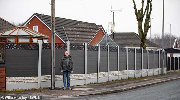 The couple were refused permission by Bolton Council, which claimed the fence did not align with the ‘character and appearance of the surrounding area’