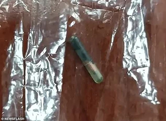 A diner at the soup kitchen discovered this microchip in his meal which was later found to be that of four-year-old racehorse Smart Latch