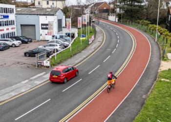 Fury as 11ft wide cycle lane costing £17m opens & is BROADER than busy road it runs alongside causing huge traffic jams