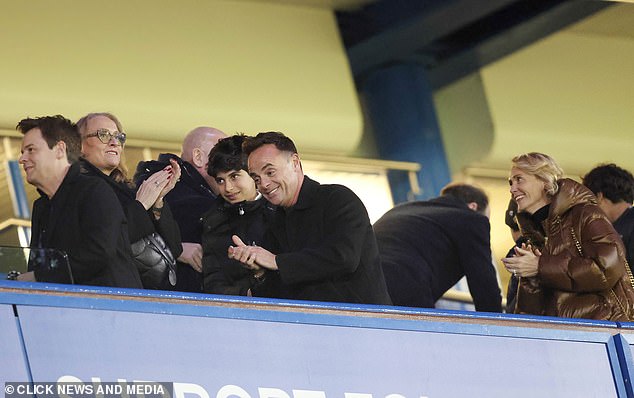 The group looked delighted with the football result