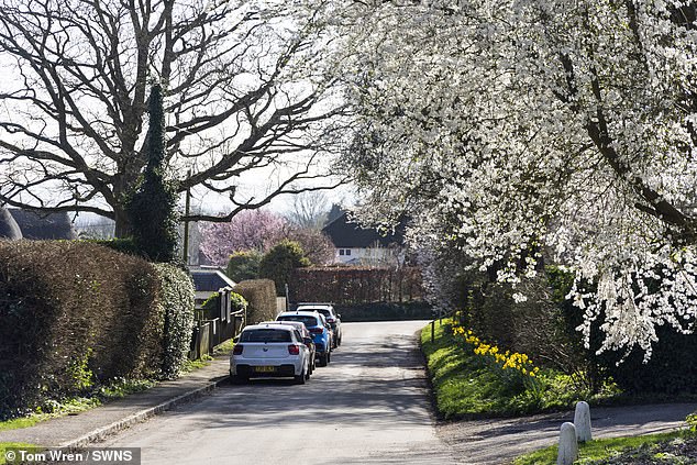 They said: 'The neighbours weren't liking the fact travellers were moving in next door.' Pictured: The village of Dinton
