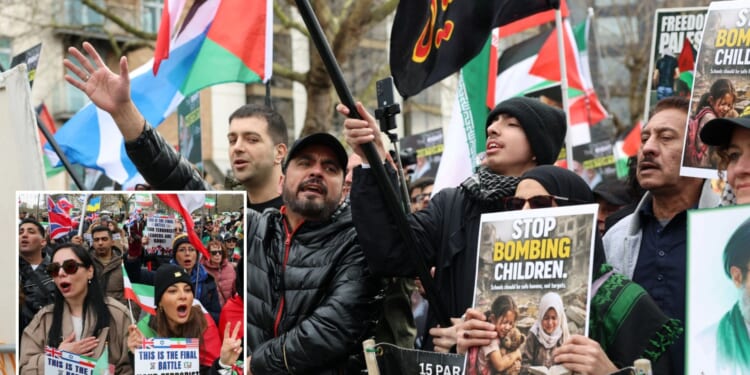Thousands of pro-Iran protesters gather for Al-Quds 'hate march' in central London despite ban with riot cops on standby