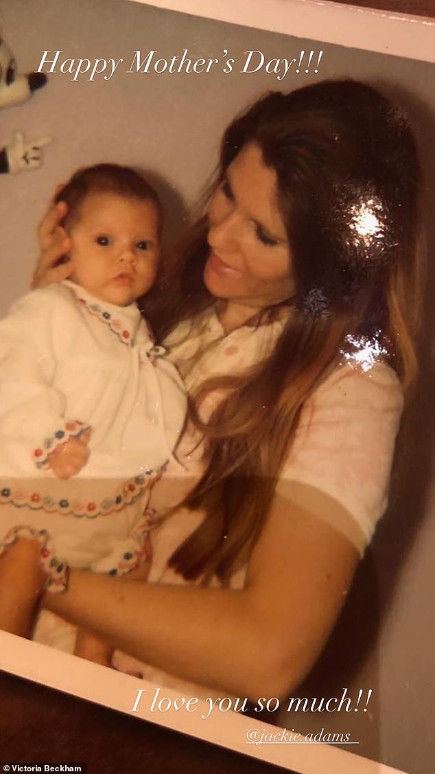 Victoria shared a old snap of her and her mum