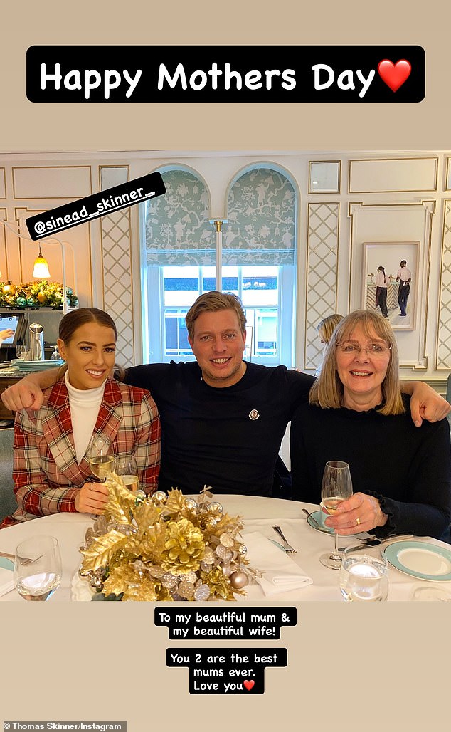 The Apprentice contestant Thomas Skinner paid tribute to his wife Sinead and his mum