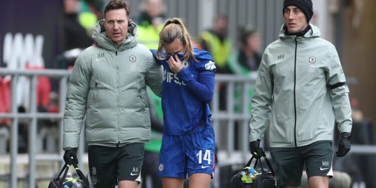 Chelsea star breaks down in tears after cruel injury just TWO minutes after coming on against Man Utd