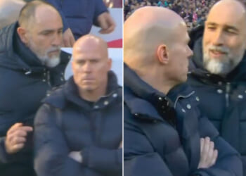Fans convinced Tottenham manager Igor Tudor approached wrong bald man while thinking it was Arne Slot