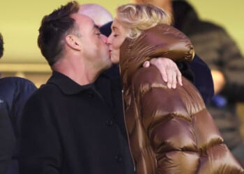 Ant McPartlin plants kiss on wife Anne-Marie at football match days after sharing intimate details about their marriage