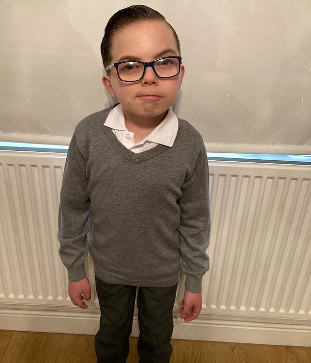Over the last decade, SCT has caused a severe curvature of Harley's (pictured) spine, as well as eyesight and hearing loss and acute breathing difficulties