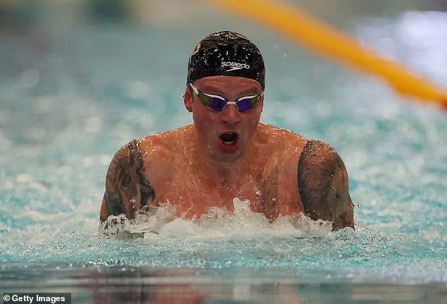 The event marked Adam¿s first major long-course competition since the Paris 2024 Olympics (pictured at Sunday's event)