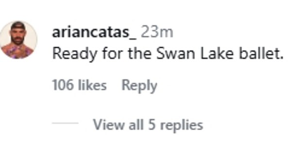 One commenter brought up recent controversial comments Jenner's boyfriend made about the ballet and opera