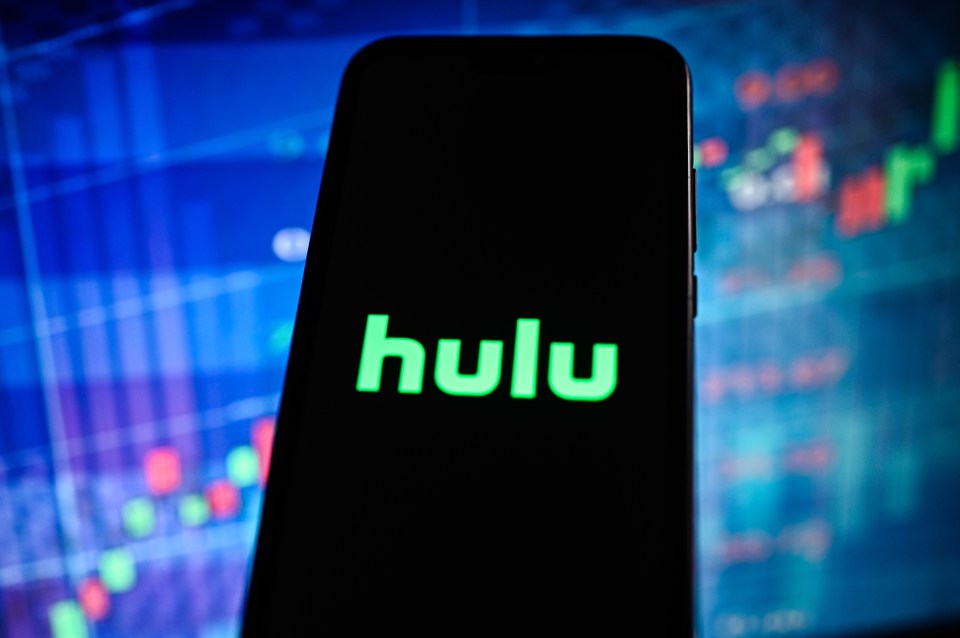 Hulu logo on a phone screen
