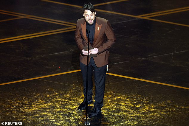 The sharp-tongued Culkin joked: 'Sean Penn couldn't be here this evening or didn't want to, so I'll be accepting the award on his behalf'