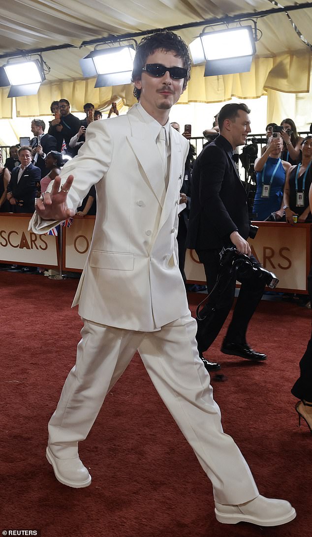 James told the Daily Mail that Chalamet's body language suggested 'a chastened and quite submissive response' from the actor