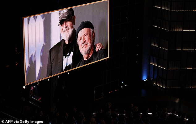 'My friends, Rob's movies will last for lifetimes because they were about what makes us laugh and cry and what we aspire to be: far better in his eyes, far kinder, far funnier and far more human,' Crystal continued after listing off Reiner's most popular films