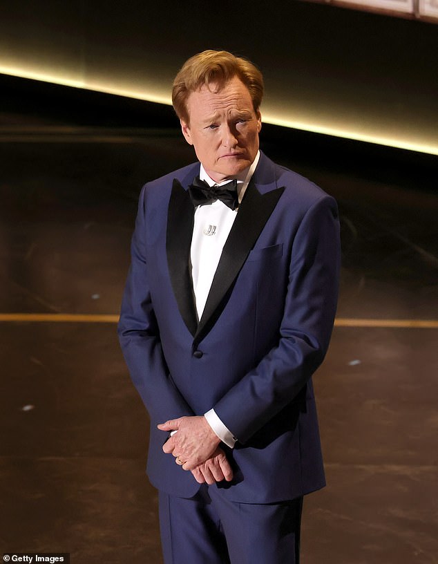 Oscars host Conan O'Brien, 62, began by introducing the In Memoriam segment, after previously promising a 'very powerful' tribute to Reiner and his work
