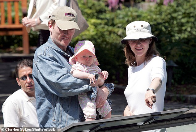 They welcomed their first child, daughter Neve, in October 2003 (pictured in June 2004)