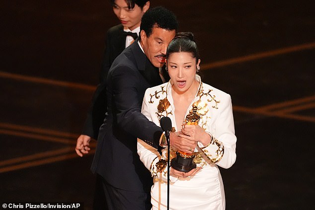 The KPop Demon Hunters songwriting team was cutoff mid-speech as they accepted the award for Best Original song for the hit Golden