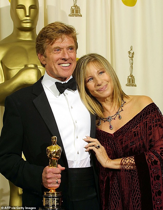 Streisand and Redford were longtime friends and famously co-starred in the 1973 The Way We Were; seen in 2002