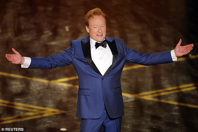 Conan O'Brien had Timothee Chalamet squirming as he called out the Oscar nominee's 'opera and ballet' jab controversy in front of his Hollywood peers at the 98th Academy Awards on Sunday night