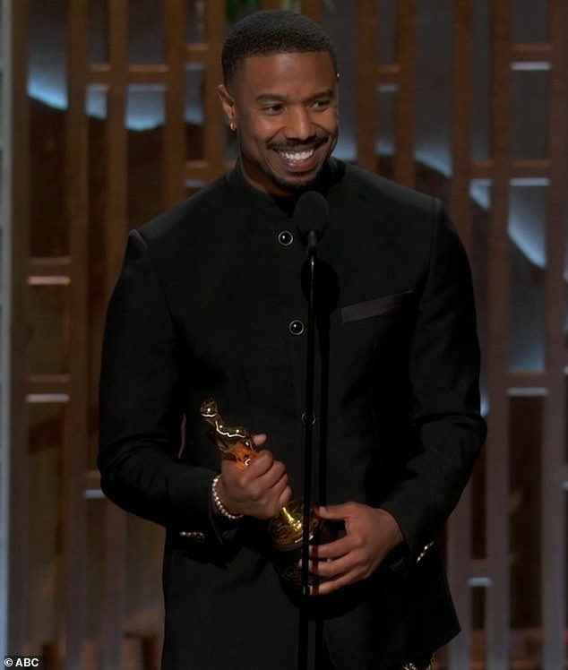 Sinners star Michael B. Jordan beamed on stage as he accepted the coveted Best Actor honor on Sunday night
