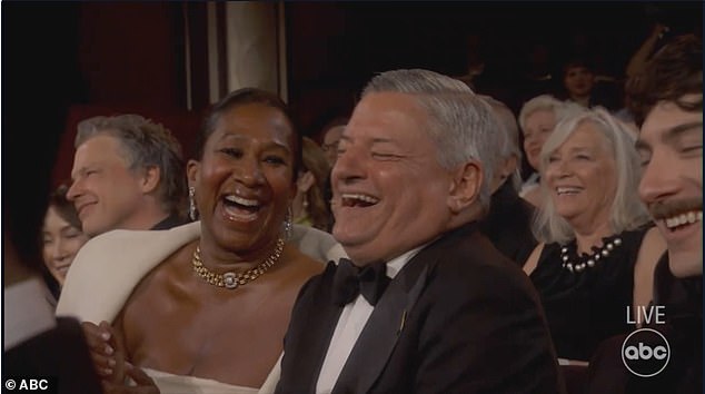 'This is what they're talking about: "Why are they all together enjoying themselves?"' said O'Brien as he impersonated Sarandos with a gravely, troll-like voice