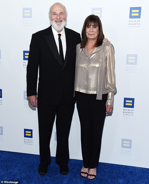 'And for us who had the privilege of working with and knowing him and loving him, all we can say is, buddy, what fun we had storming the castle,' Crystal added; Reiner and Michele seen in 2019 in L.A.