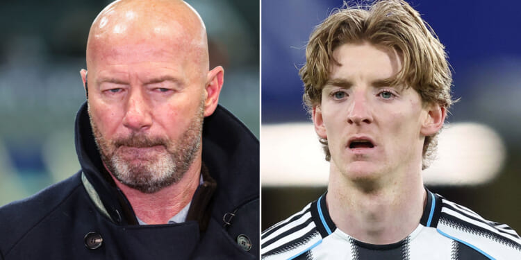 Alan Shearer responds to Anthony Gordon after Newcastle star fumed over legend's 'stupid' criticism