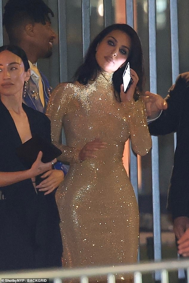 The SKIMs mogul was spotted taking a phone call outside the LA County Museum of Art