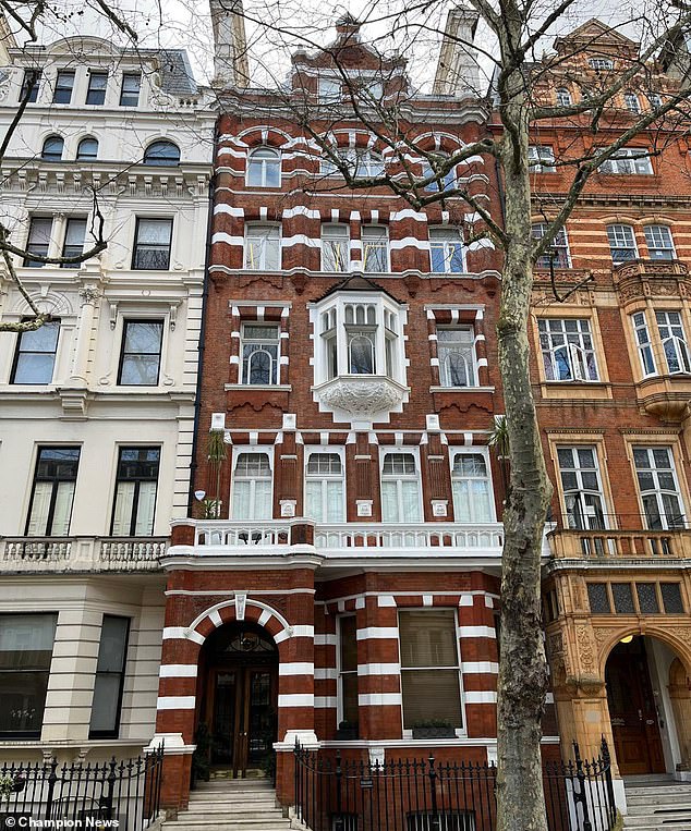 Pictured: A property in Queen's Gate where Ms Teixeira and Abbas had lived