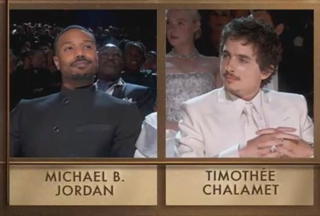 Michael B Jordan became a last minute frontrunner for Best Actor after Timothee made controversial comments about the ballet and opera - with the Sinners star then winning