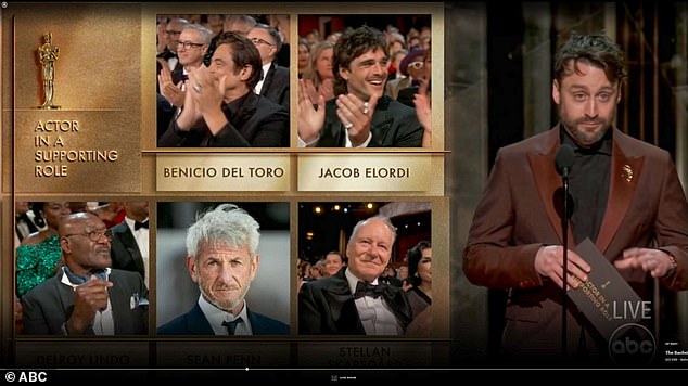 Sean Penn was not in attendance as he earned his third Oscar