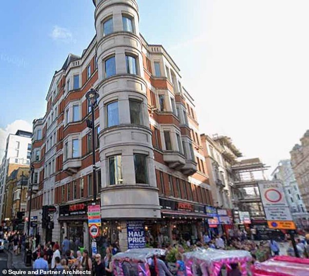 The 'excessive' advertising in Leicester Square was stopped over complaints that they would harm the appearance of the building and the area
