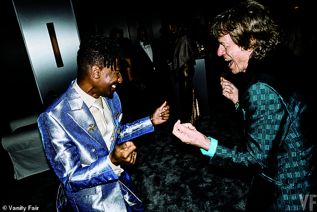 Mick Jagger was seen hitting the dance floor in style with fellow musician Jon Batiste