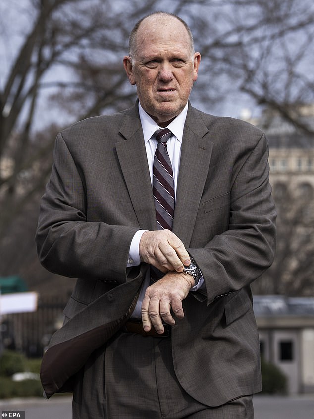 Bovino - who has been dubbed 'little Napoleon' - and Department of Homeland Security Secretary Kristi Noem were both sidelined as for Border Czar Tom Homan (pictured)