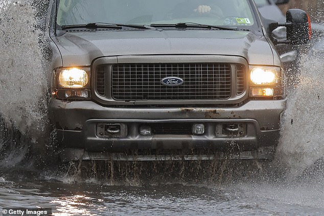 Parts of the US, like Maryland (PICTURED), are already seeing storms