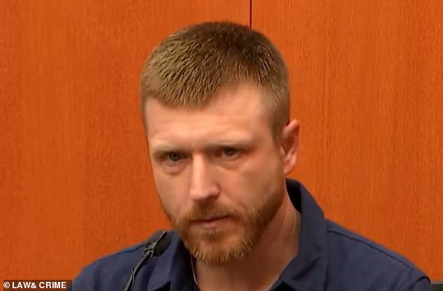 Robert Josh Grossmann broke down in tears when faced with the romantic text messages he sent to the woman he was once ‘head over heels’ for