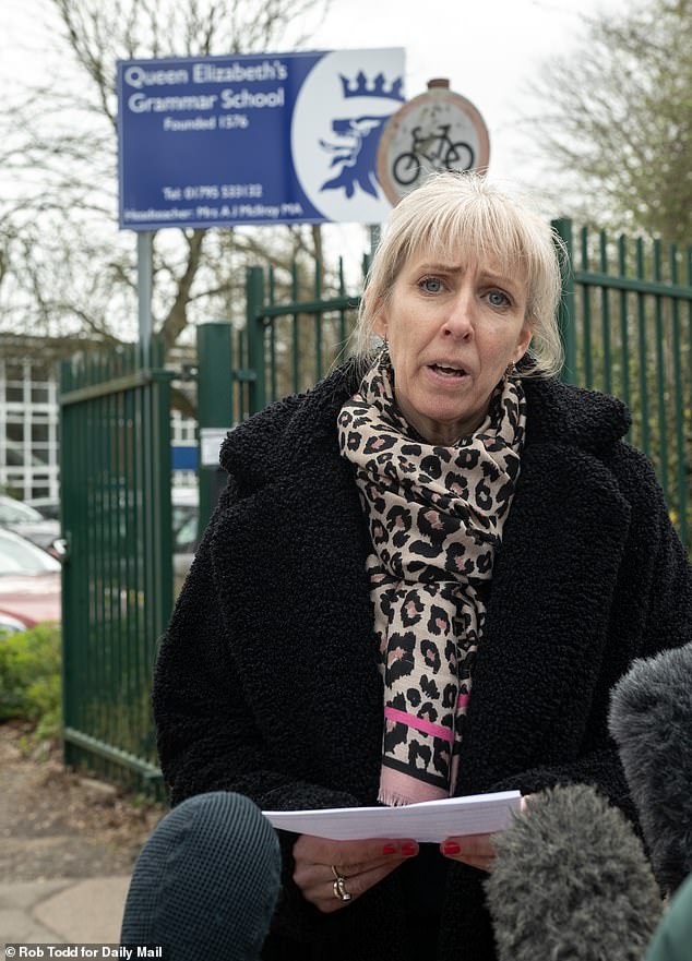 Headmistress Amelia Milroy of Queen Elizabeth Grammar School in Faversham makes a statement about her student Juliette who died from meningitis in the outbreak in Kent