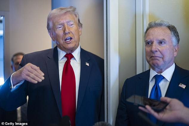 It comes as Iranian officials have allegedly tried to reestablish diplomatic contact with Donald Trump's Middle East envoy, Steve Witkoff (pictured right)