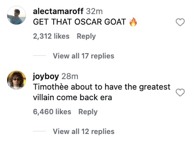 Fans of the star cheered him on as he hyped a sneak peek of Tuesday's third installment in the Dune franchise