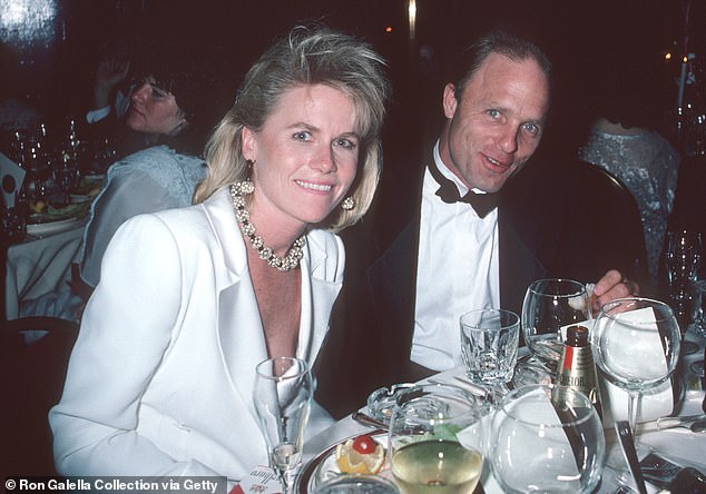 Madigan has always maintained their prior relationship was far from the whirlwind romance many people assumed it to be (pictured together at the 40th annual Tony Awards in 1986)