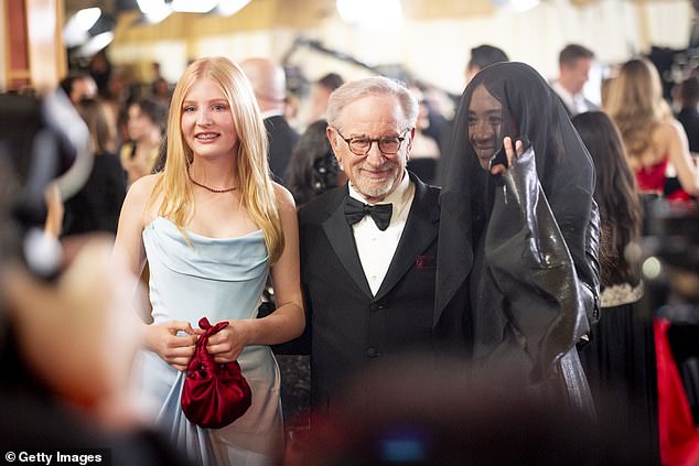 Spielberg attended the ceremony with his granddaughter Eve Gavigan