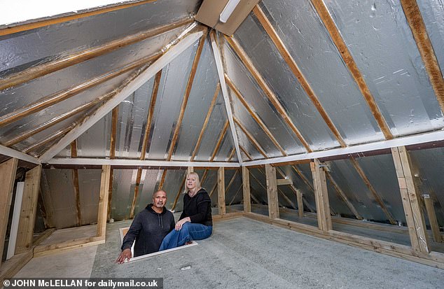The couple had to remove spray foam loft insulation that they had fitted under another scheme