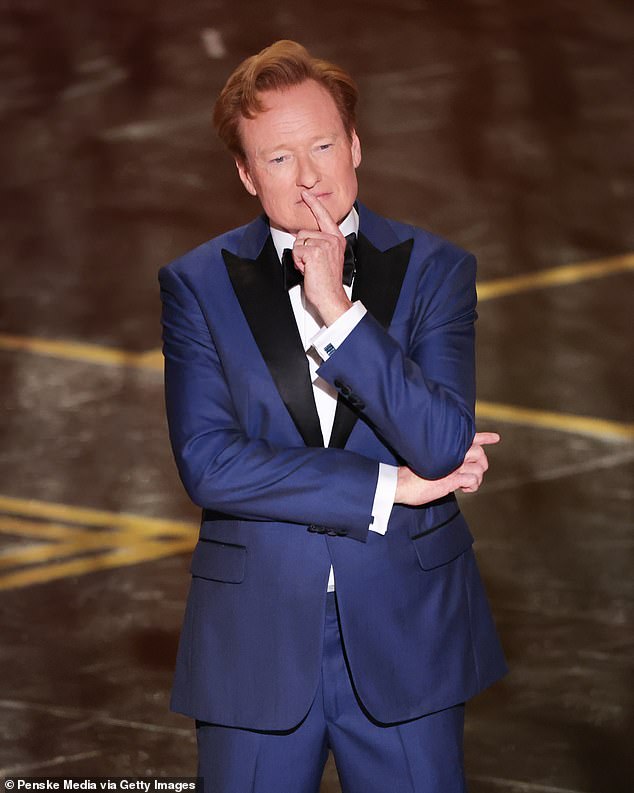 Taking to social media during the show, viewers questioned the show's future amid claims of unfair voting tactics and dwindling figures (pictured host Conan O'Brien)