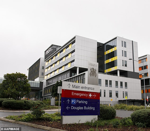 Both the girls' biological parents and the parents they grew up with were patients at the Royal North Shore Hospital (above)